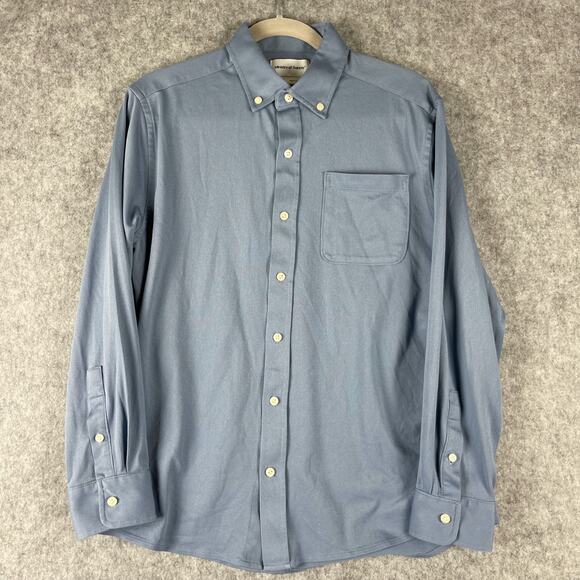Ministry of Supply Shirt Mens Medium Standard Blue Button Up Long Sleeve Hipster - Picture 1 of 12